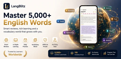 LangBlitz — Master English vocabulary with smart spaced-repetition learning